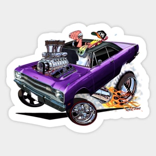 BULLSEYE 1969 Dart  Plum Crazy Purple Sticker